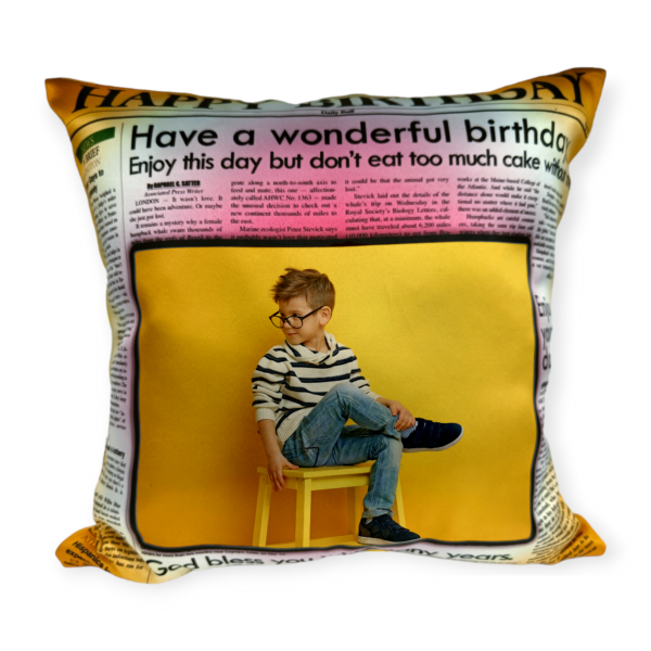 Happy Birthday Photo Cushion