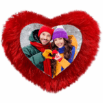 Personalized Red Heart Photo Cushion Custom Pillow