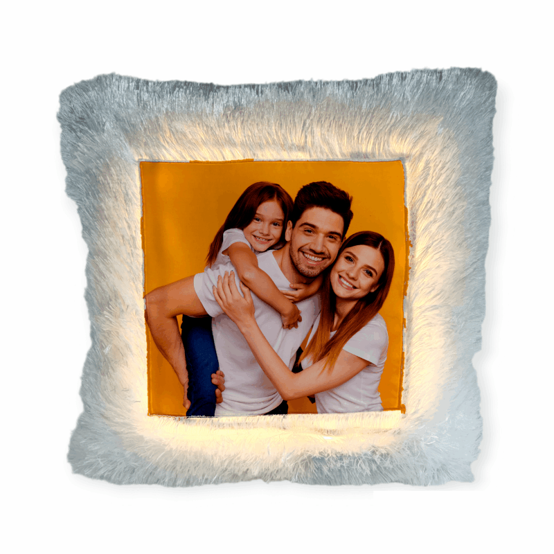 Buy Personalized LED Photo Cushion Online | Custom Glow Cushions
