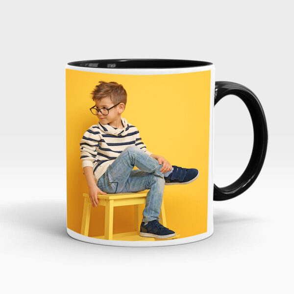 Black Inner Photo Mug Personalized