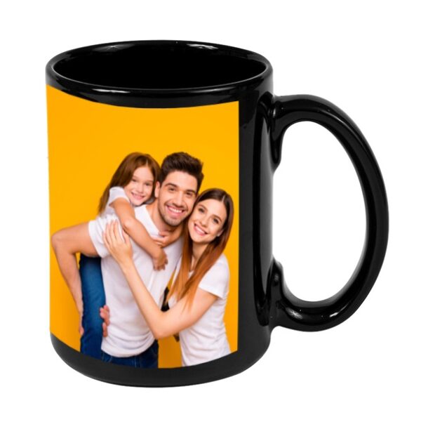 Black Patch Photo Mug Personalized