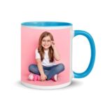Personalized Blue Inner Photo Mug – Custom Coffee Mug