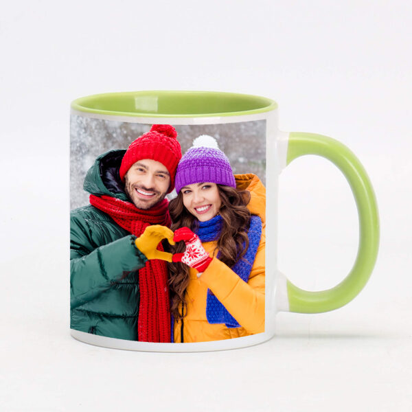 Green Inner Photo Mug Personalized