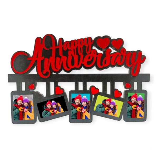 Wooden Happy Anniversary Photo Frame