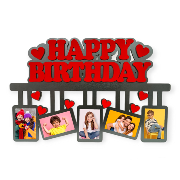 Wooden Happy Birthday Photo Frame