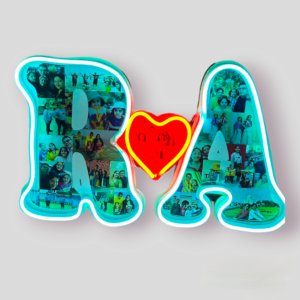 Neon Light Couple Initial