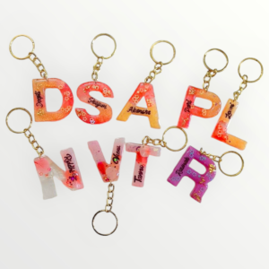 Resin Alphabet Keychain