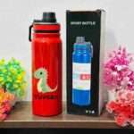 800ml Insulated Stainless Steel Bottle with Glossy Finish & Grab Handle