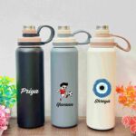 800ml Stainless Steel Vacuum Bottle – Dual Drinking Option, Matte Finish & Grab Strap