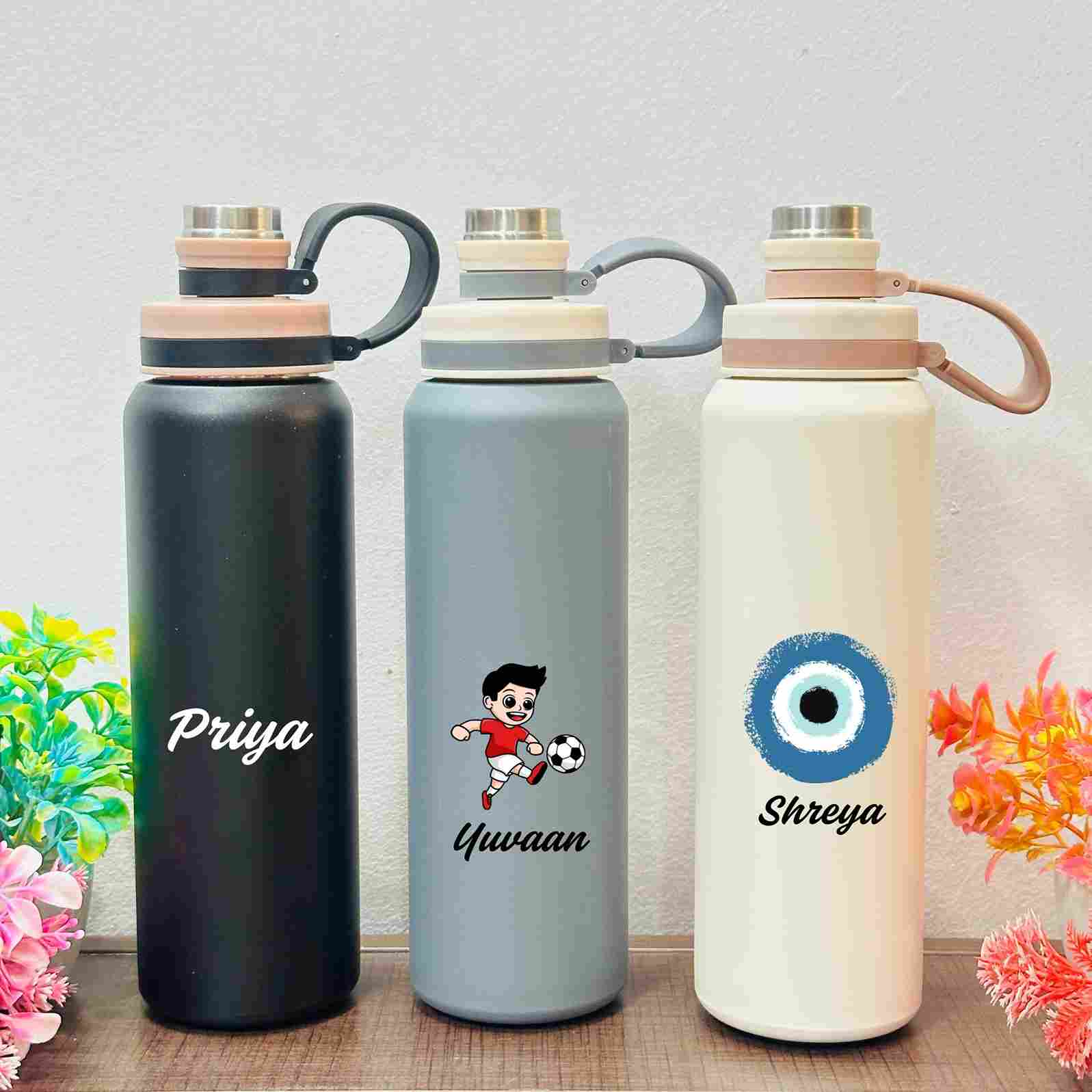 800ml Stainless Steel Vacuum Bottle – Dual Drinking Option, Matte Finish & Grab Strap