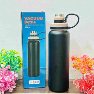 800ml Stainless Steel Vacuum Bottle – Dual Drinking Option, Matte Finish & Grab Strap
