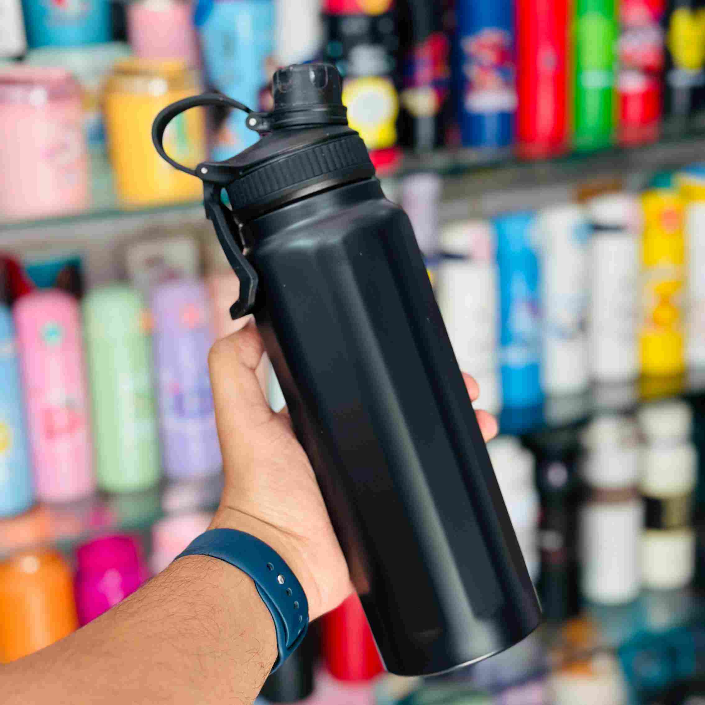 850ml Insulated Stainless Steel Bottle – Small Mouth, Grab Handle, 5 Colors, Hot & Cold Thermal Flask