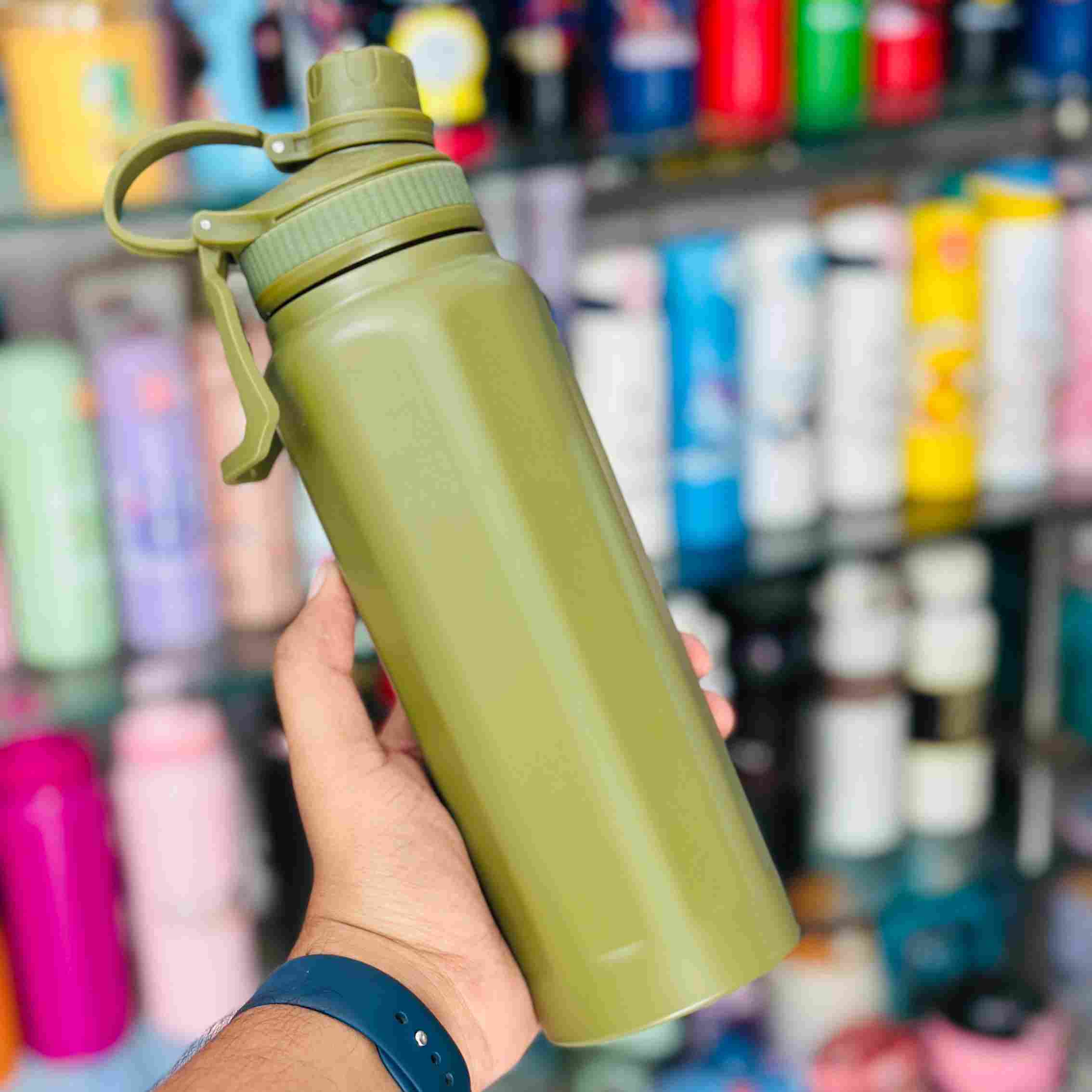 850ml Insulated Stainless Steel Bottle – Small Mouth, Grab Handle, 5 Colors, Hot & Cold Thermal Flask