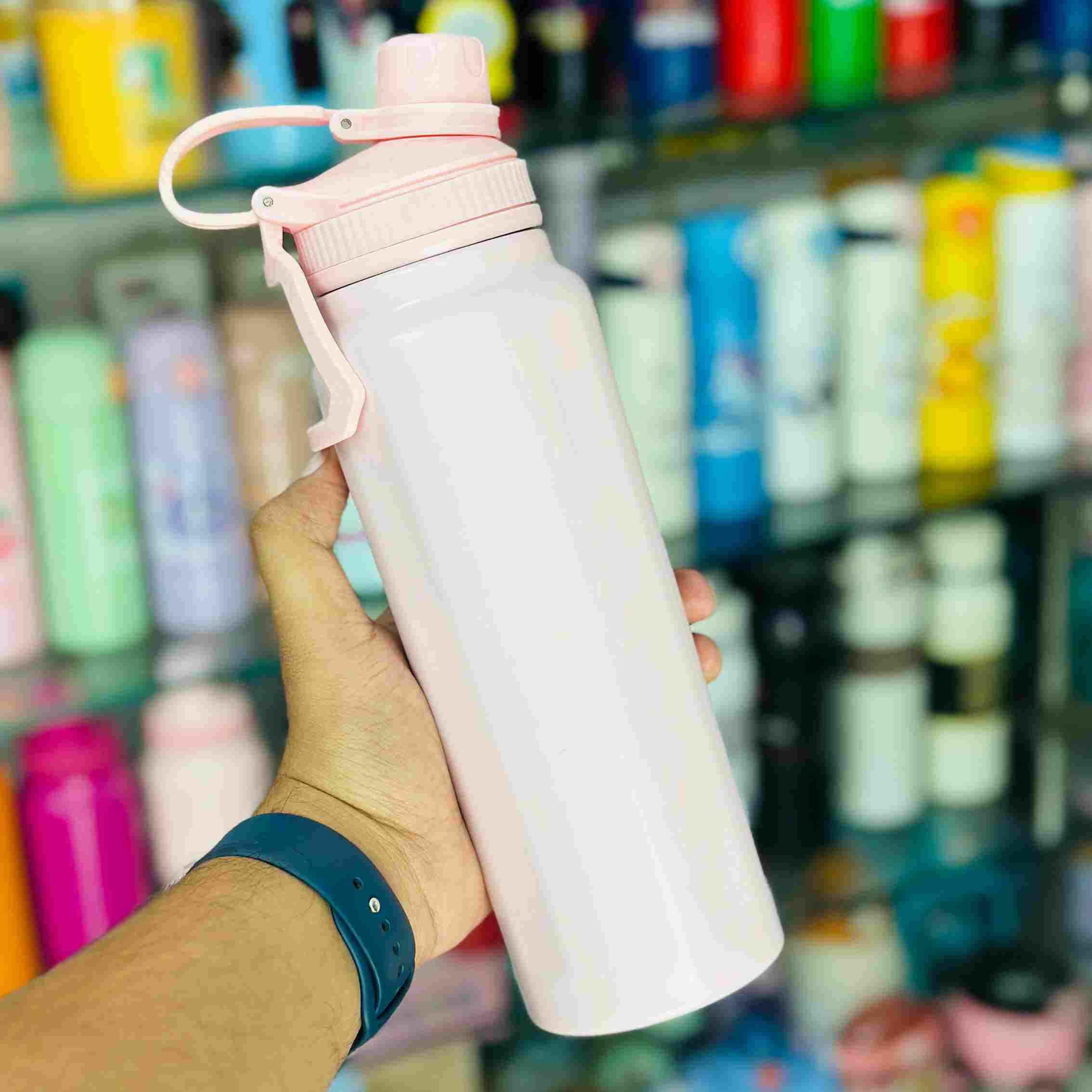 850ml Insulated Stainless Steel Bottle – Small Mouth, Grab Handle, 5 Colors, Hot & Cold Thermal Flask